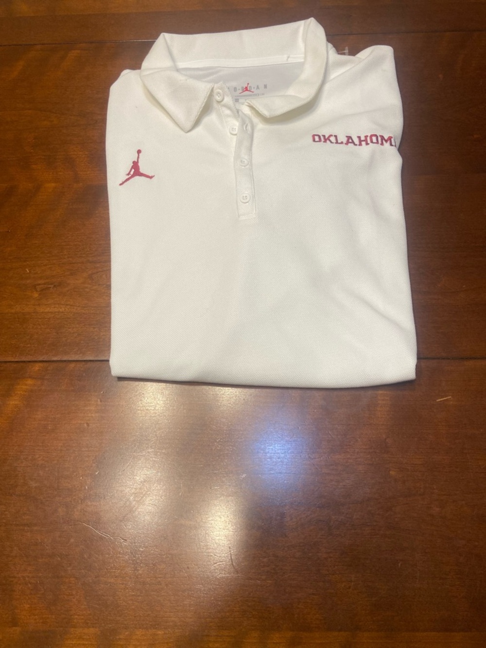 Jordan Oklahoma Sooners White Polo Shirt Men’s 2XL